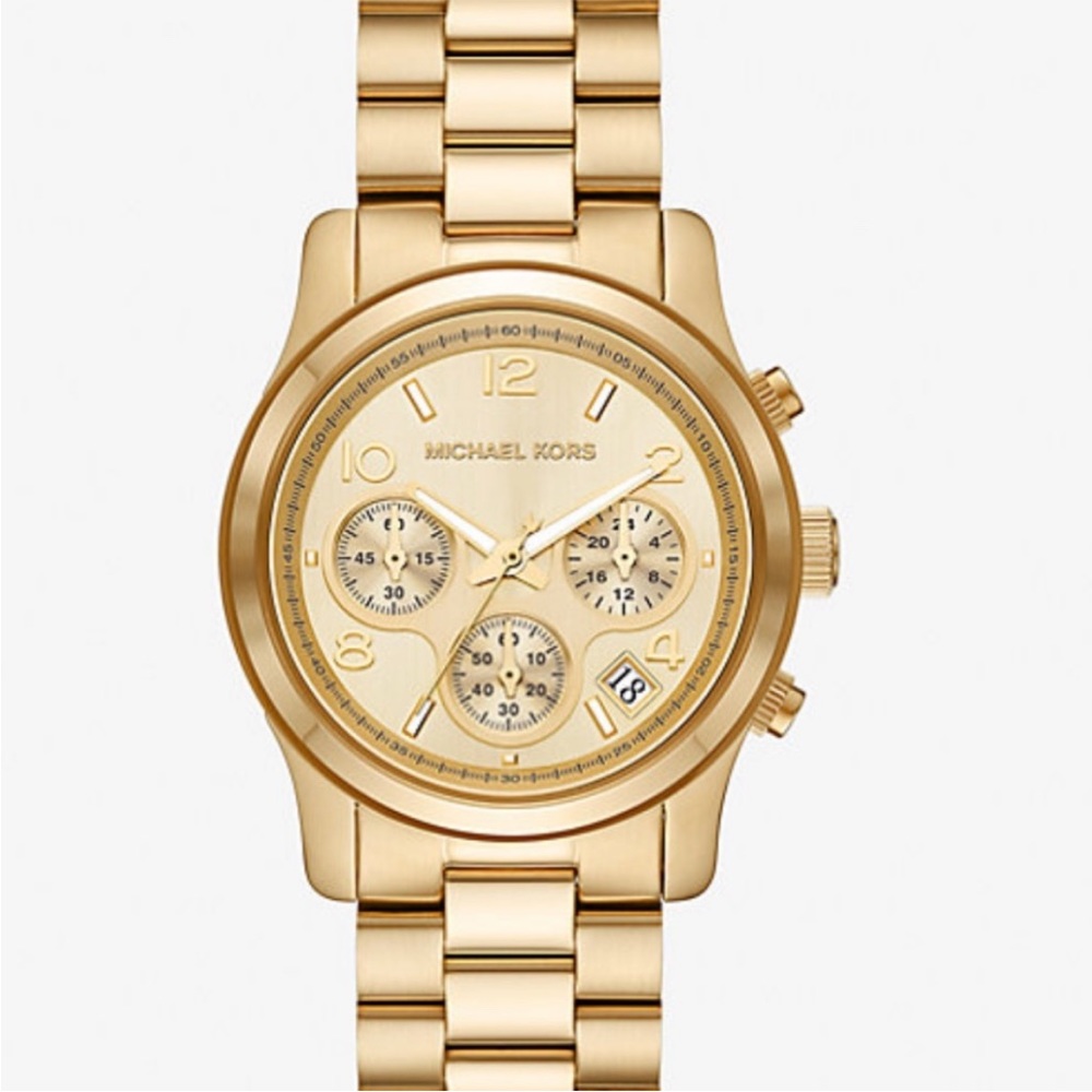 Michael kors runway gold tone watch